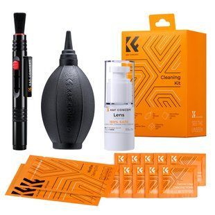 Набір для чищення лінз, об'єктивів фотоапаратів K&F Concept (ручка, груша, рідина 15мл,10 вологих та 2 сухі серветки) SKU.1918 SKU.1918 фото