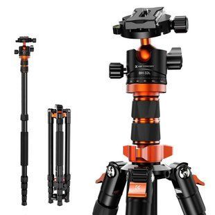 Алюмінієвий штатив з центральною віссю K&F Concept O255A6+BH-32L для фотокамери, висота 1,98м, вантажопідйомність 12кг (KF09.124) KF09.124 фото