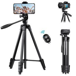 Алюмінієвий штатив для камери, смартфона K&F Concept S174A1 з пультом ДК (висота 1,5м, вантажопідйомність 3кг) (KF09.125) KF09.125 фото