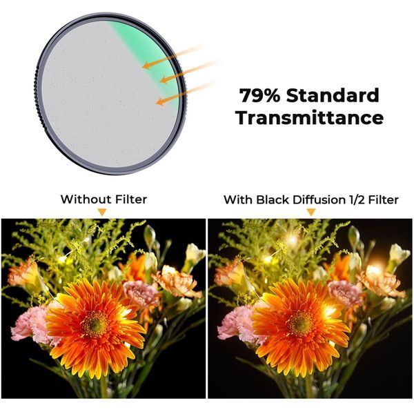 Фільтр чорного туману K&F Concept Mist Black Diffusion 1/2 Nano-X 52мм (KF01.1649) KF01.1649 фото