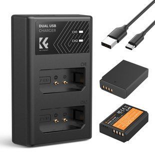 Комплект з двох акумуляторів K&F Concept LP-E10 1200mAh та зарядного пристрою для Canon (KF28.0028) KF28.0028 фото