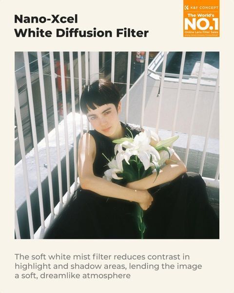 Фільтр білого туману K&F Concept Soft White Diffusion Pro Mist 1/4 Nano-X 55мм (KF01.2114) KF01.2114 фото